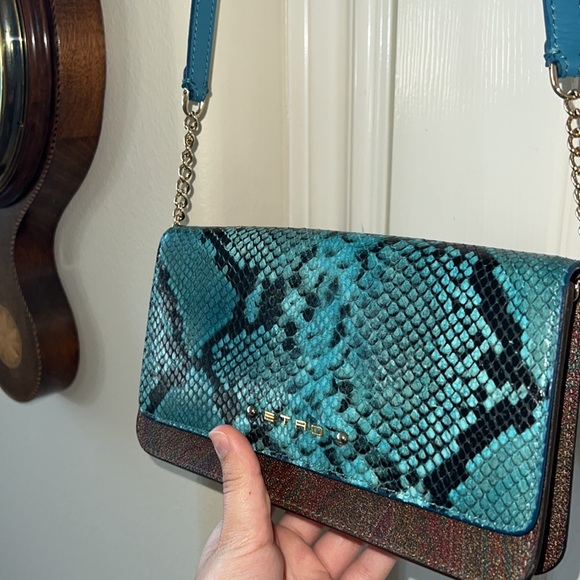 Blue ETRO purse cross body purse. - Picture 2 of 4